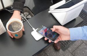Paying cashless for a coffee